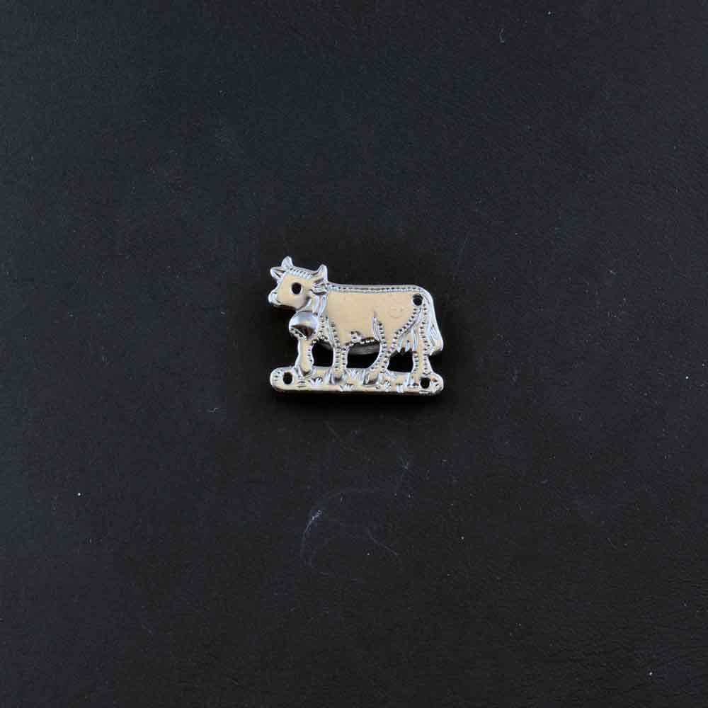 Appenzeller Kuh, Messing vernickelt, mini, Hhe ca.18 mm